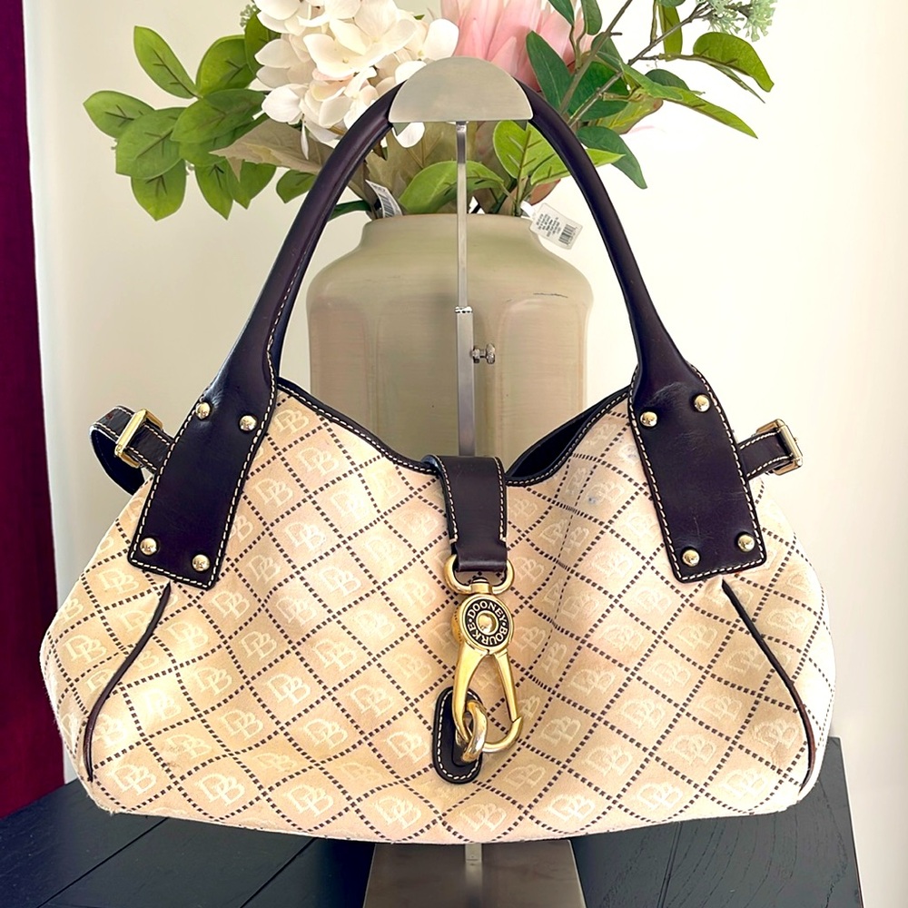 Dooney Bourke Signature Logo Lock Satchel